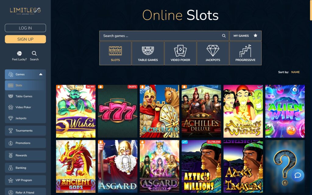 Limitless casino slots