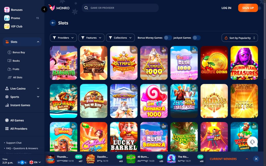 Monro casino slots