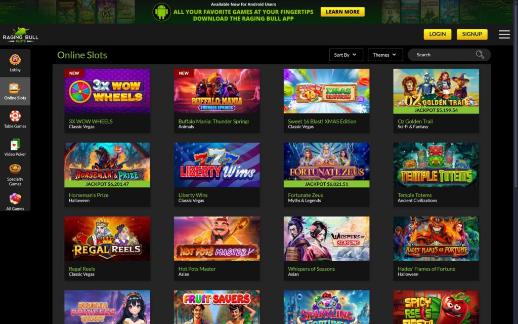 Raging Bull casino slots