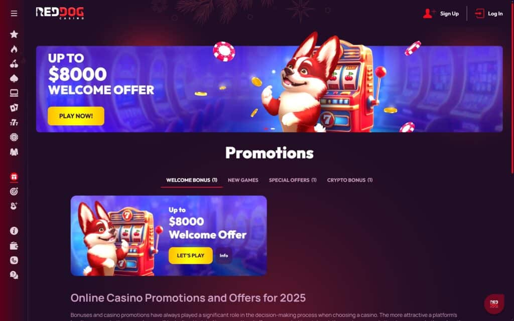 Red Dog casino bonuses