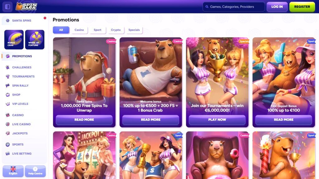 Spinbara casino bonuses