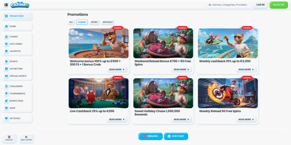 Cazimbo Casino Bonuses