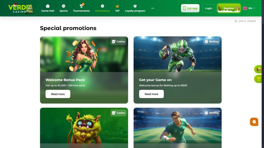 Verde casino bonuses