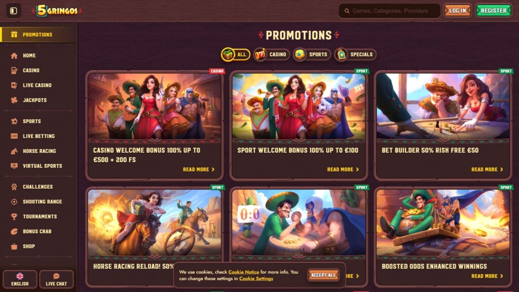 5gringos casino bonuses