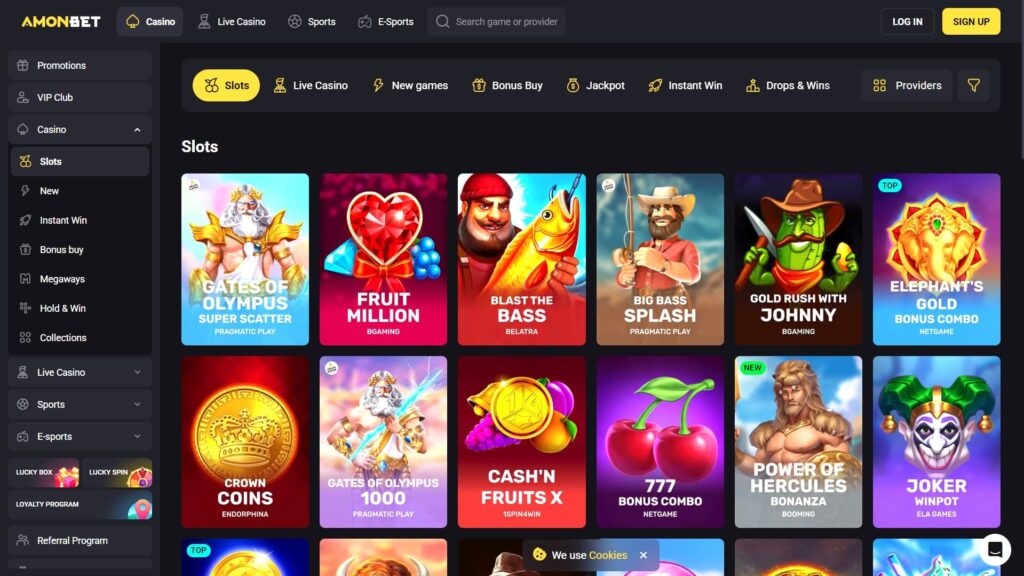 Amonbet casino slots