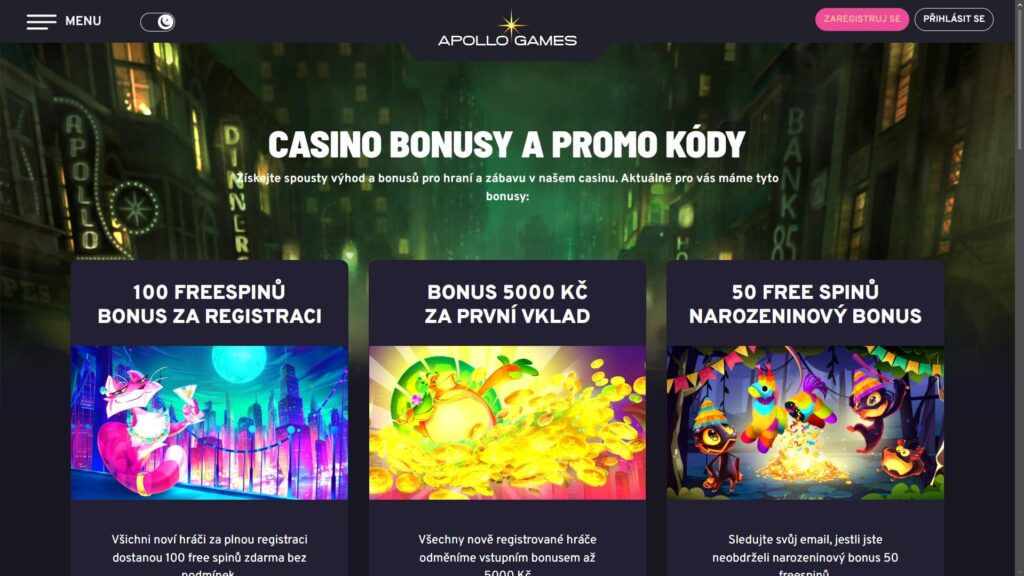 Apollo Games casino bonuses