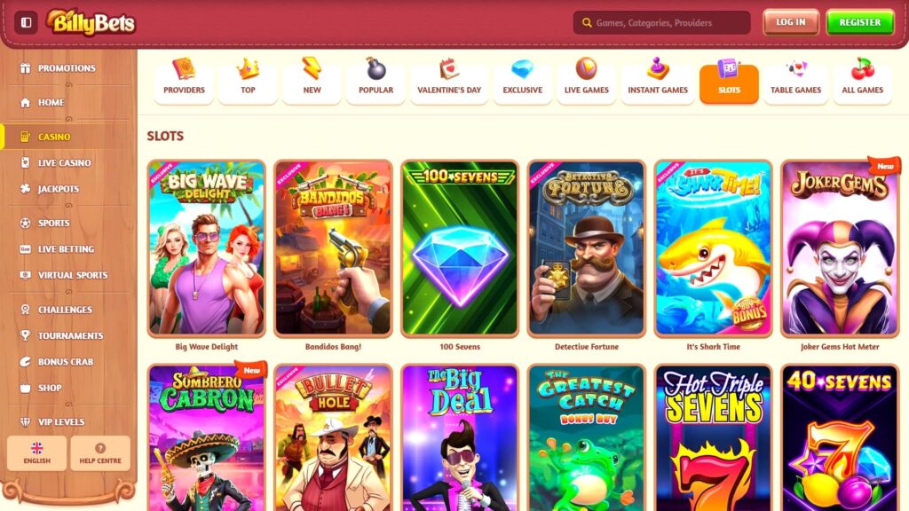 Billybets casino slots