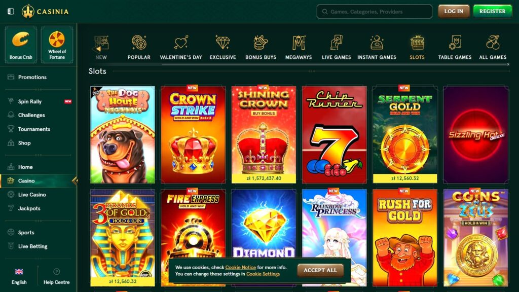 Casinia casino slots
