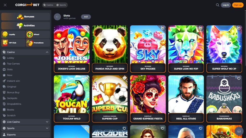 Corgibet casino slots