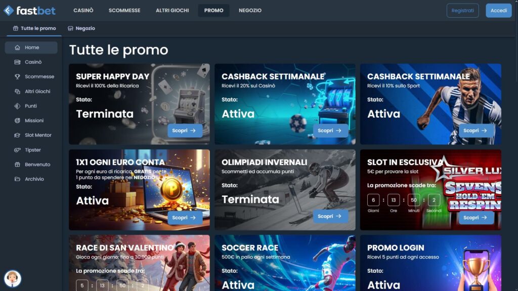 Fastbet casino bonuses