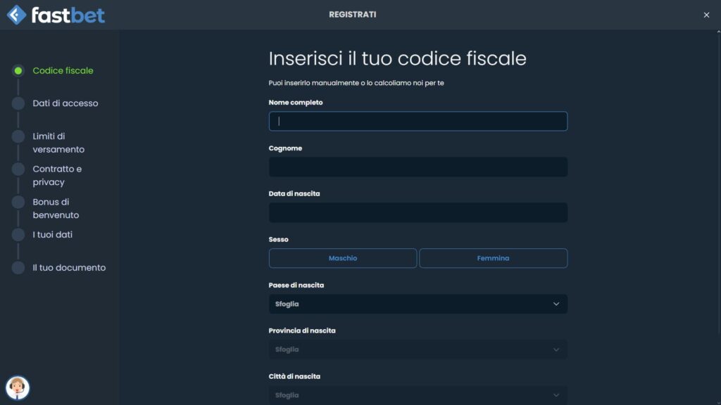 Fastbet casino registration