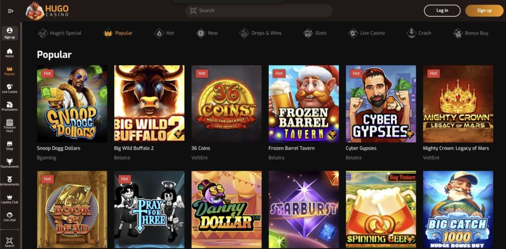 Hugo casino slots