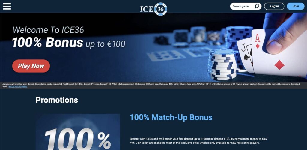 Ice36 casino bonuses