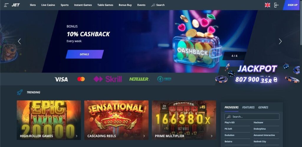 Jet casino review