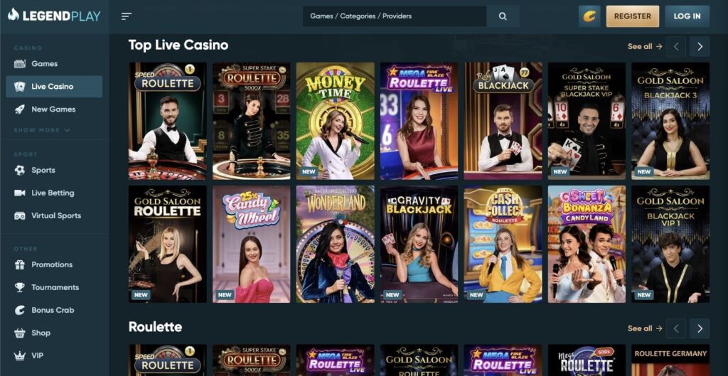 Live dealer casino