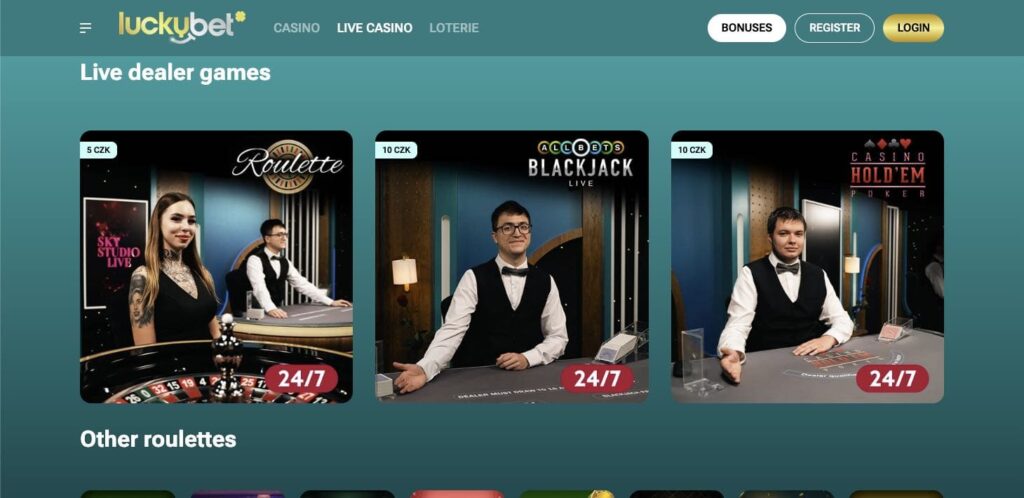 Live dealer casino