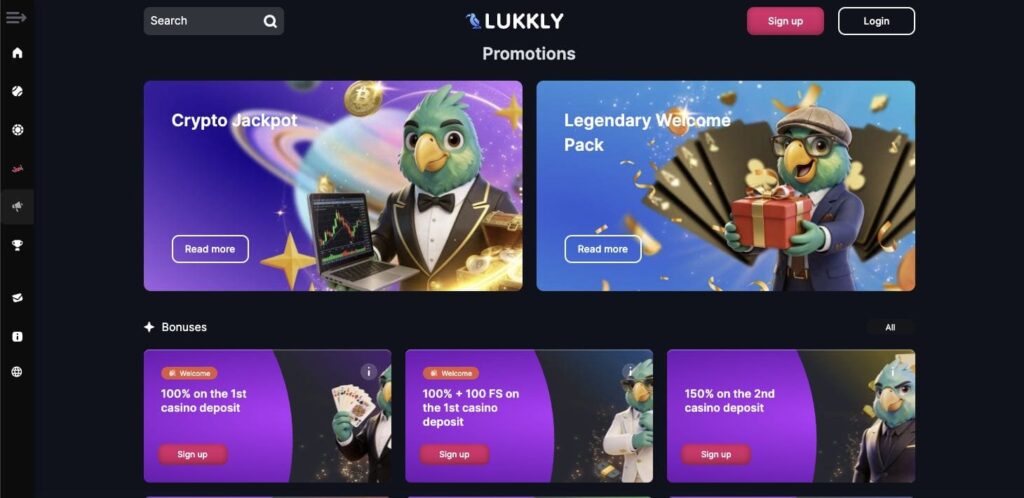 Lukkly casino bonuses