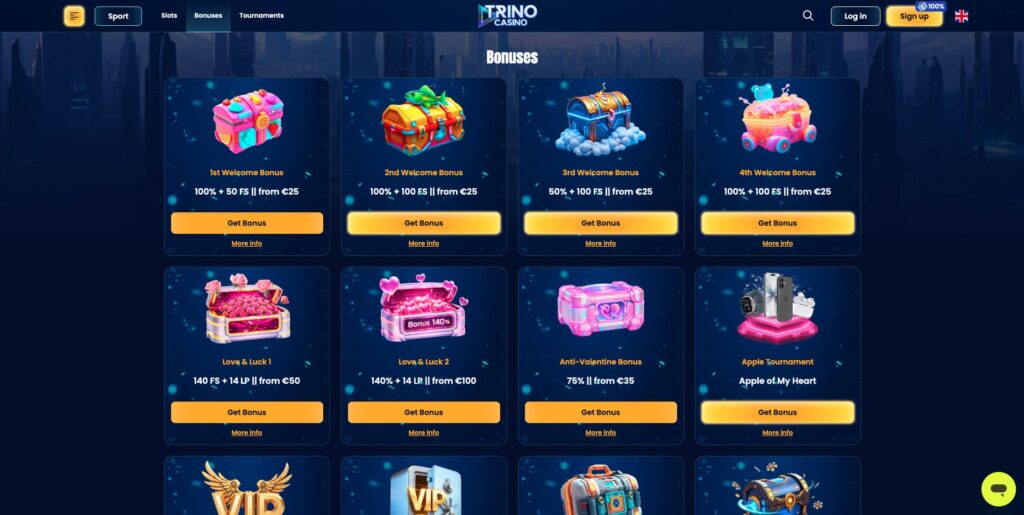 Trino Casino Bonuses