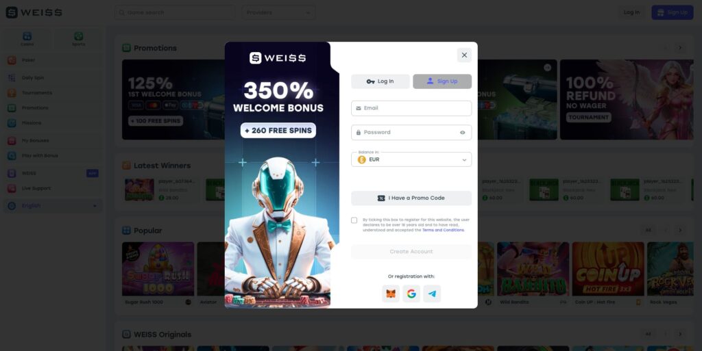 Weiss Casino Registration