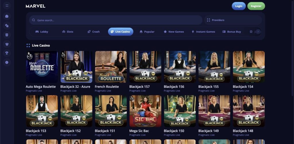 Live dealer casino