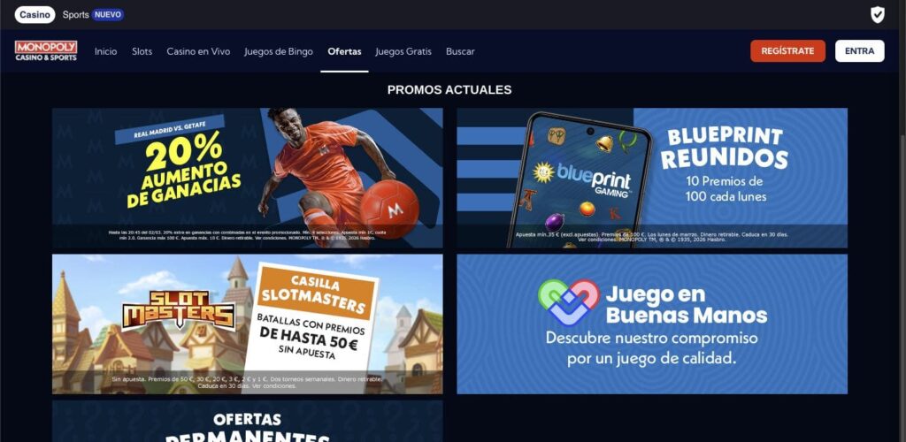 Monopoly casino bonuses