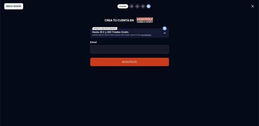 Monopoly casino registration