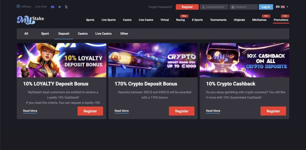 Mystake casino bonuses