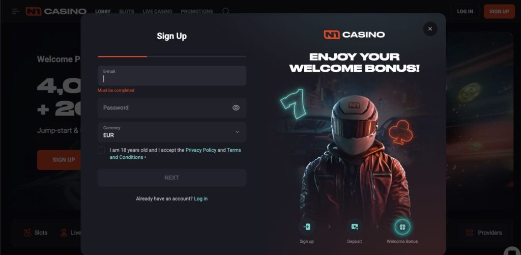 N1 casino registration