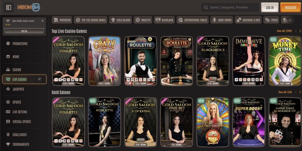 Live dealer casino