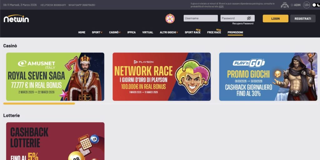 Netwin casino bonuses