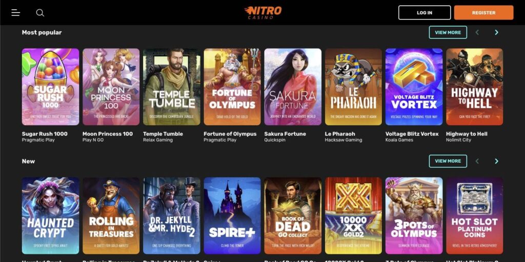 Nitro casino slots