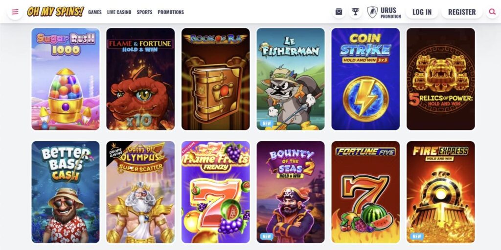 Oh My Spins casino slots