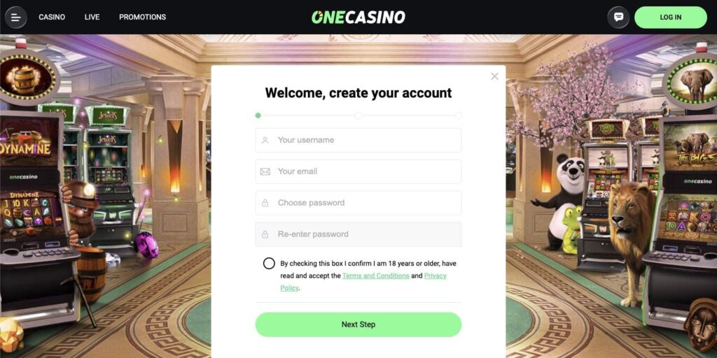 One casino registration