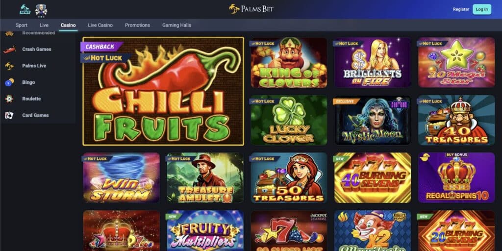 Palms Bet casino slots
